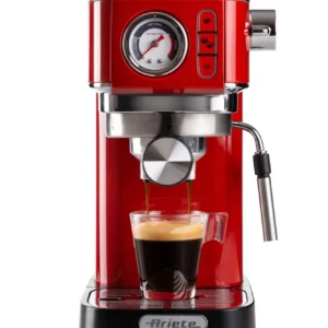 Macchina per caffè espresso Metal con manometro 1381 – Rosso