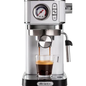 Macchina per caffè espresso Metal con manometro 1381 – Bianco