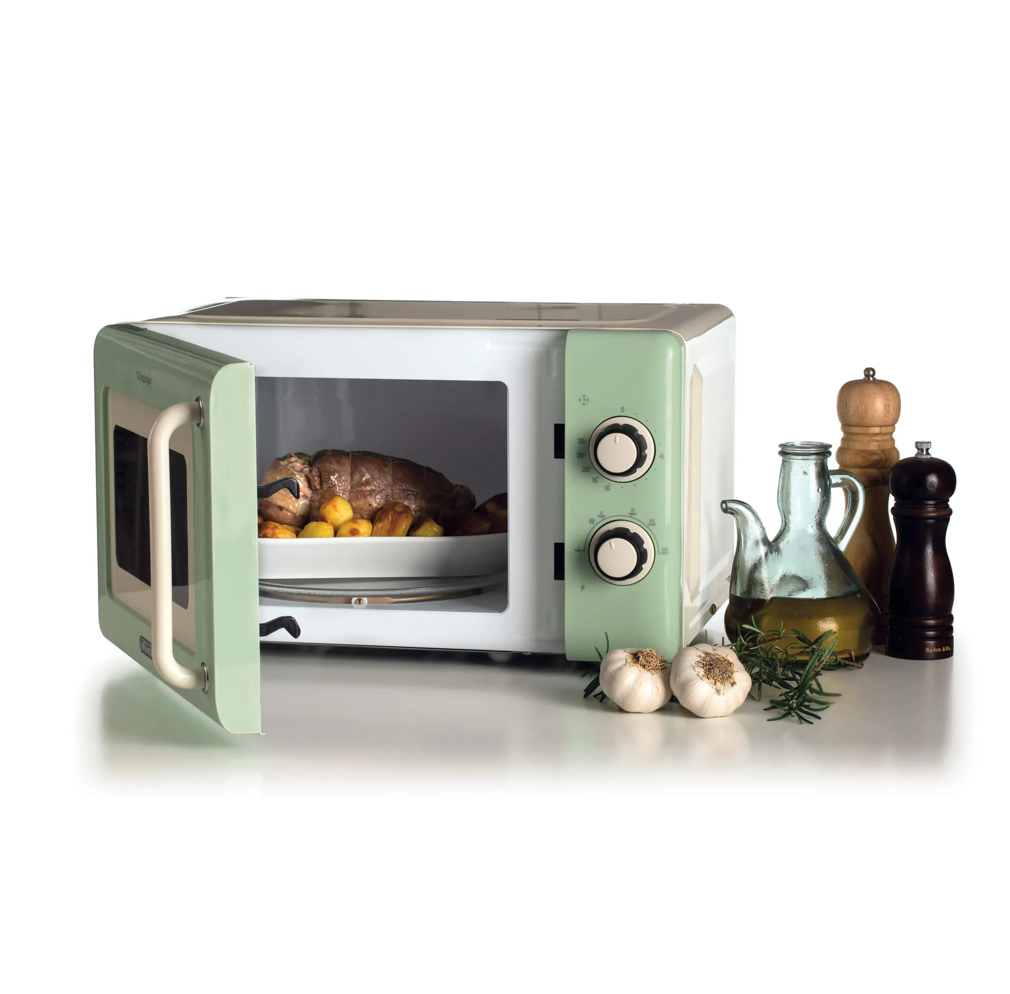 Forno a microonde 20L Vintage – Verde - immagine 2