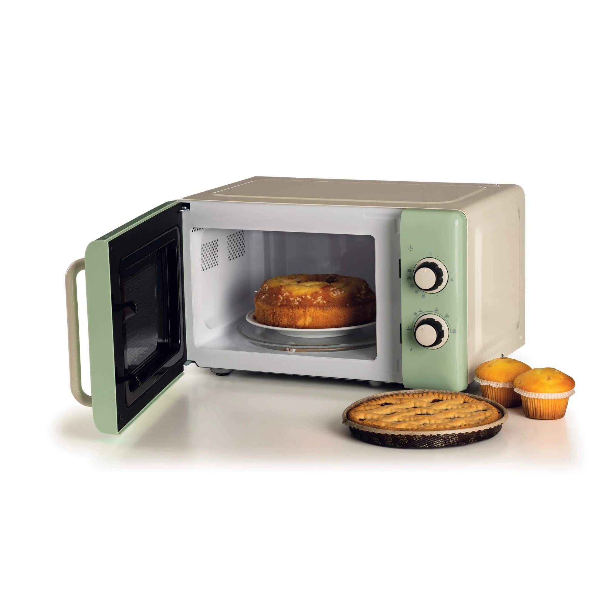Forno a microonde 20L Vintage – Verde - immagine 3