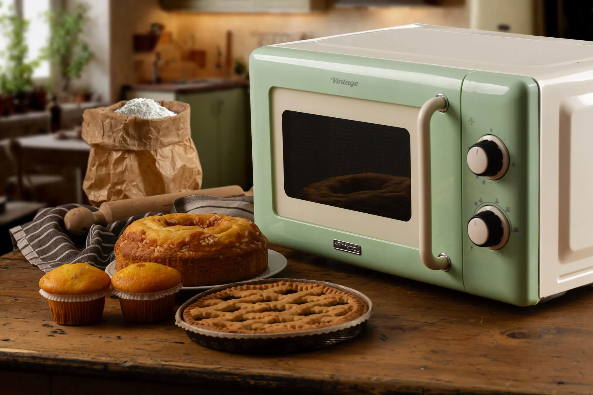 Forno a microonde 20L Vintage – Verde - immagine 5