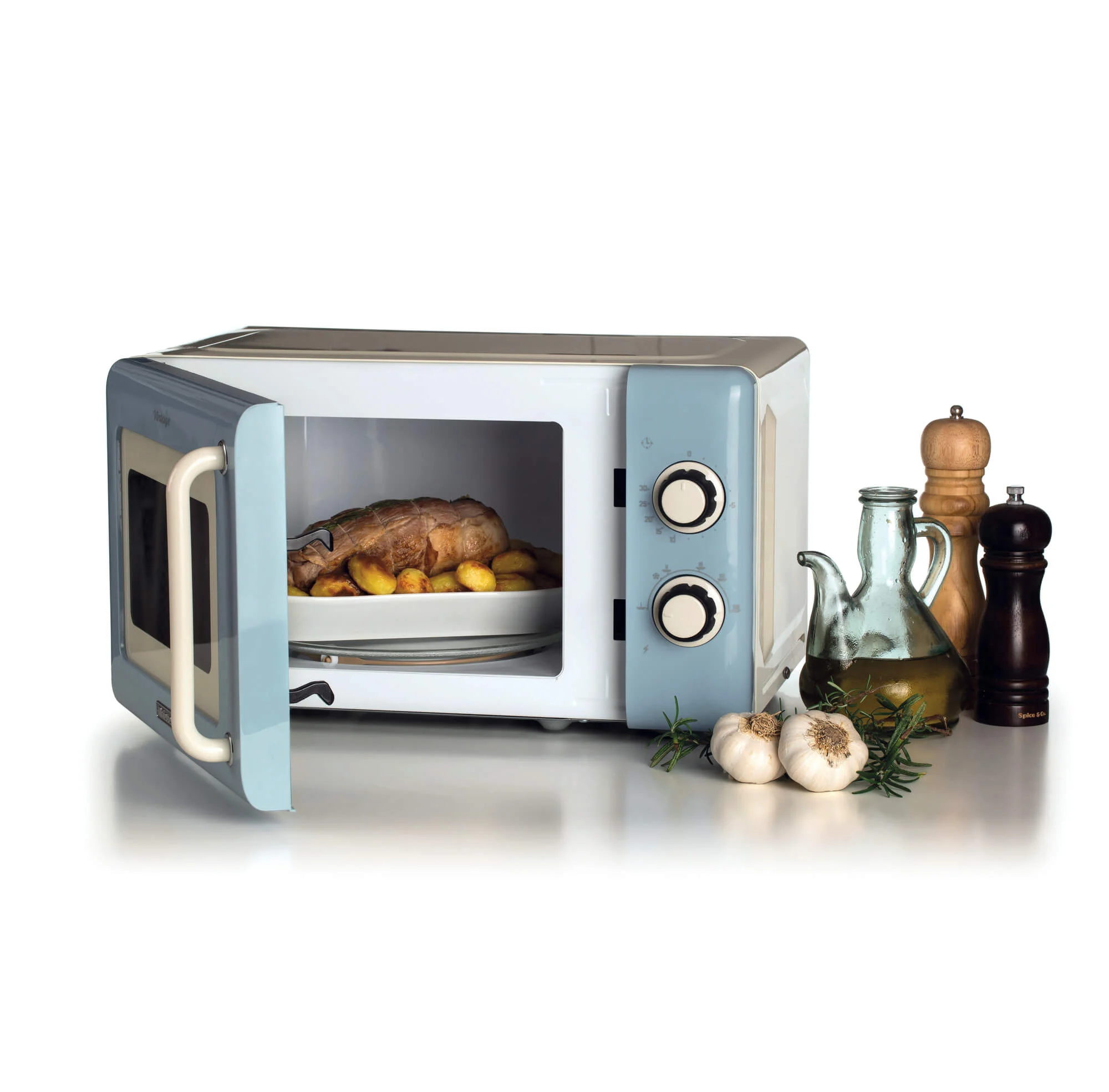 Forno a microonde 20L Vintage – Celeste - immagine 4