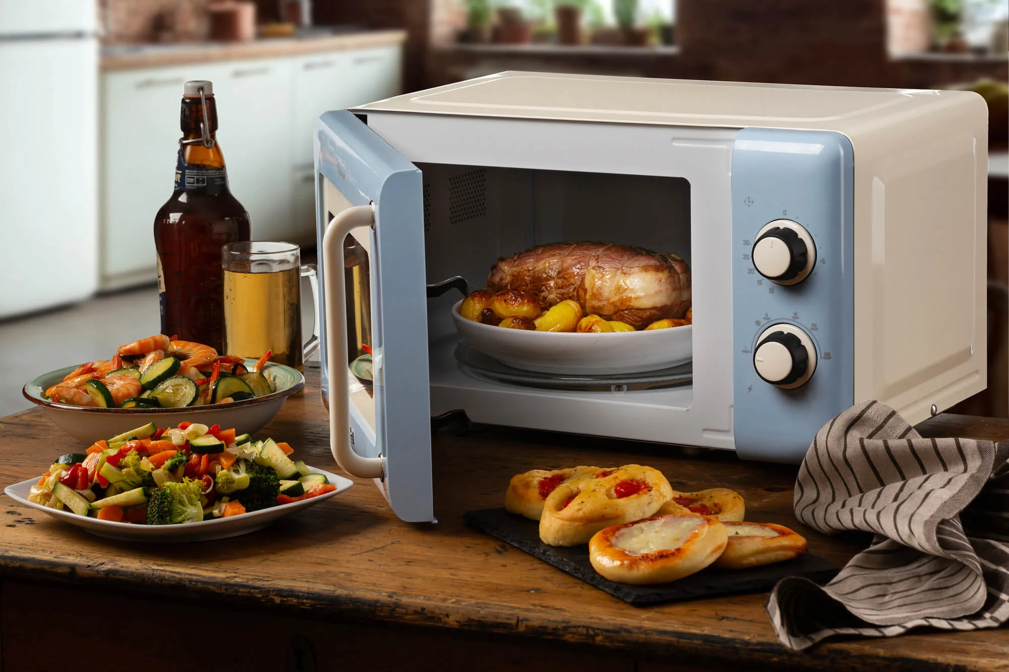 Forno a microonde 20L Vintage – Celeste - immagine 5