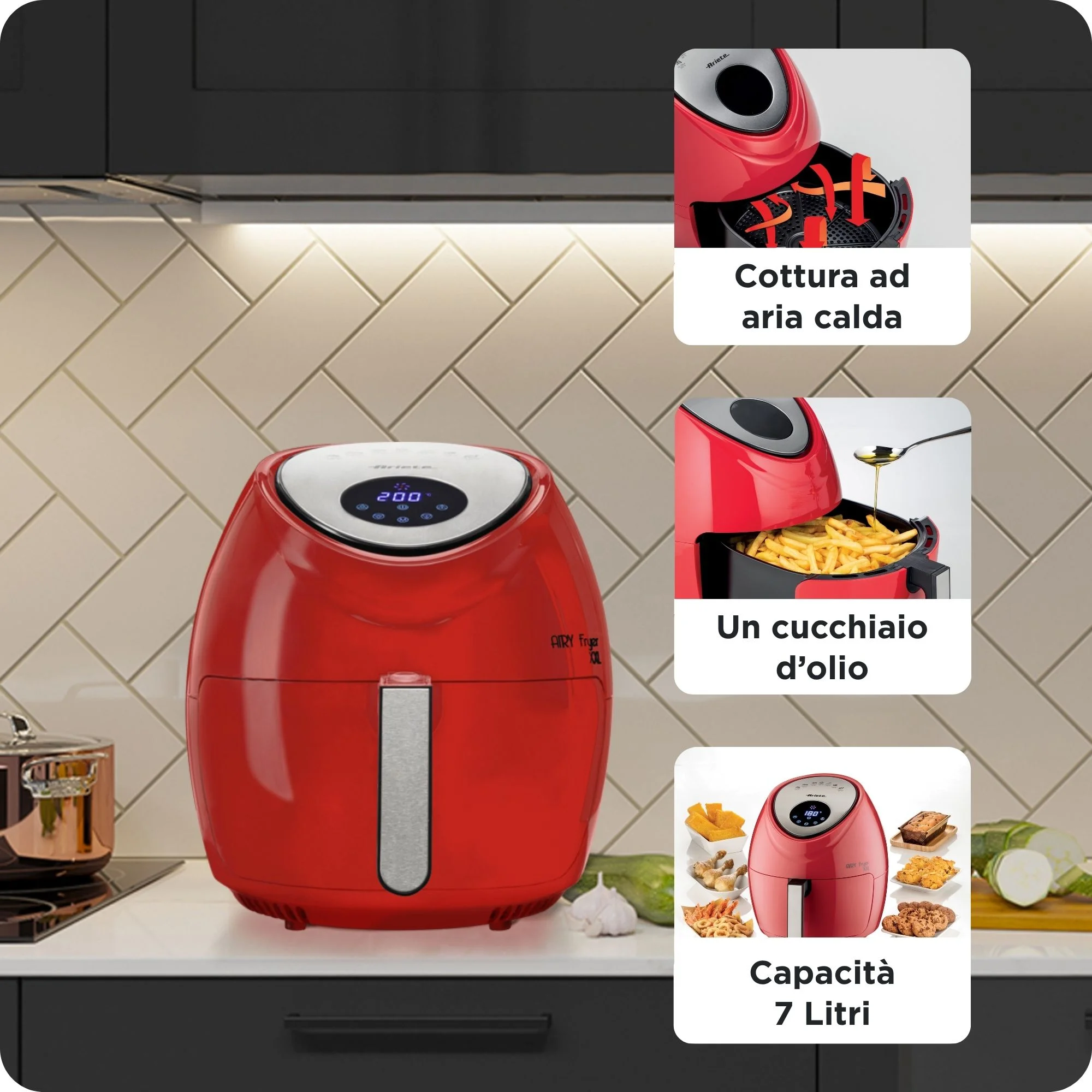 Airy Fryer XXL Rosso - immagine 6