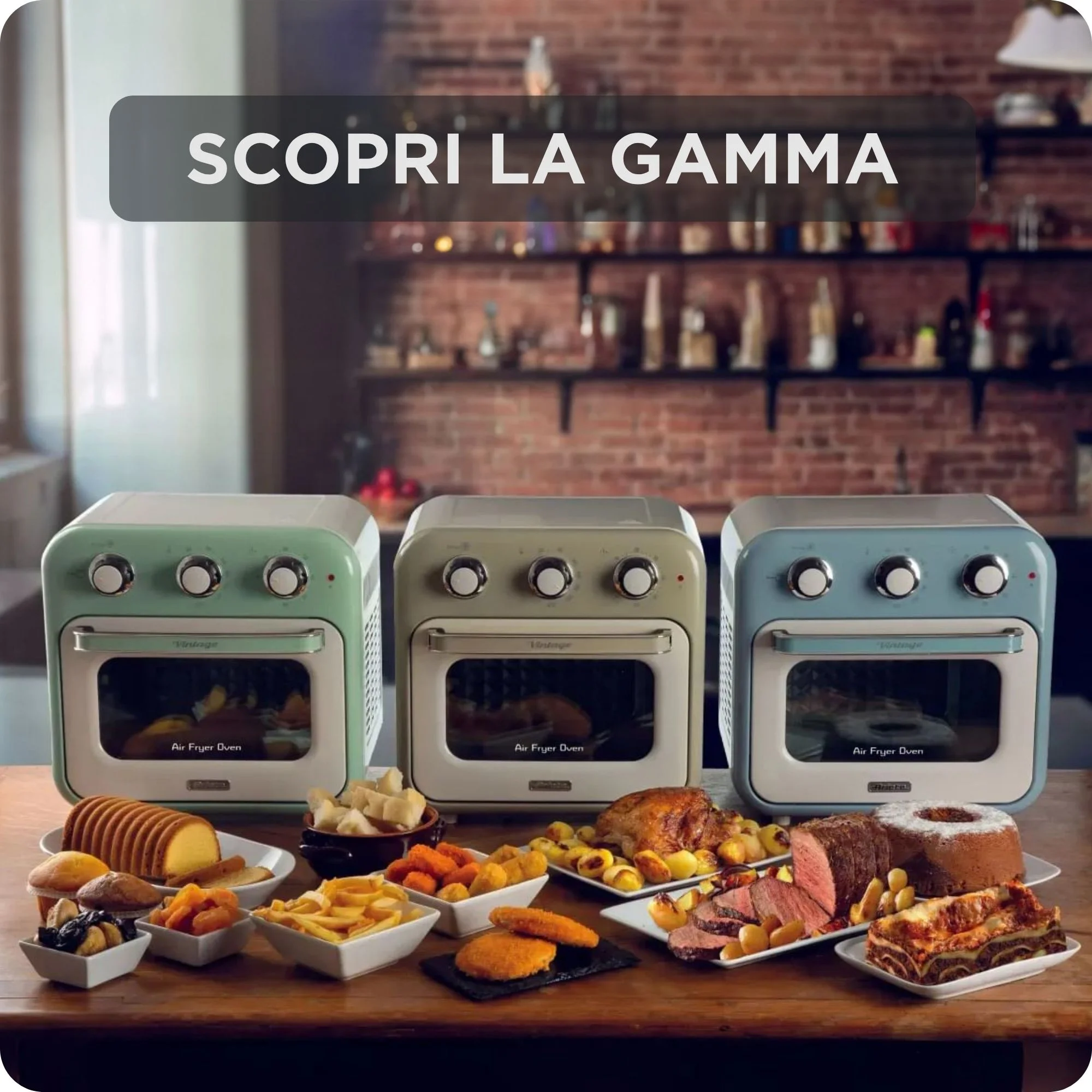 Friggitrice ad aria + Forno Vintage – Verde - immagine 11