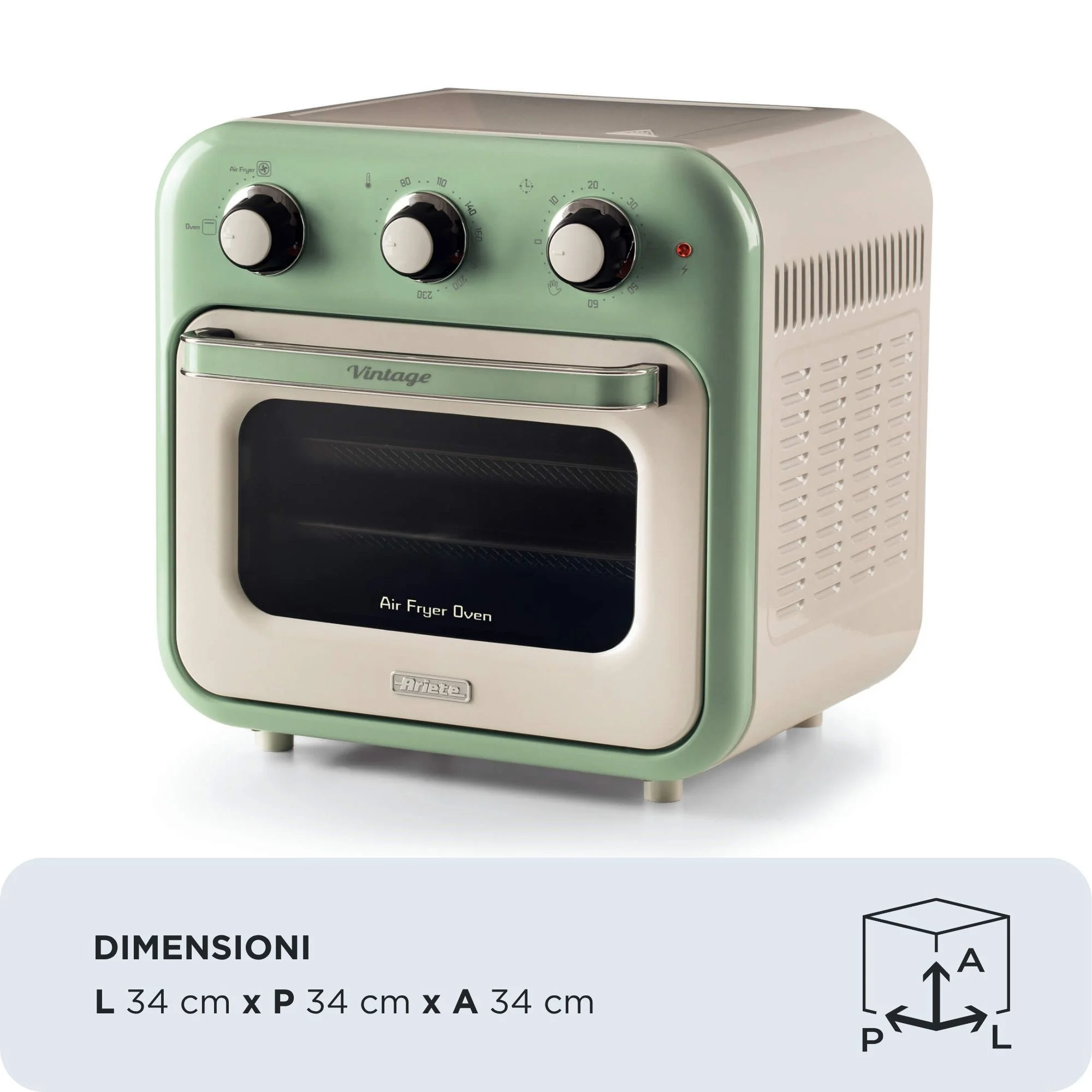 Friggitrice ad aria + Forno Vintage – Verde - immagine 2