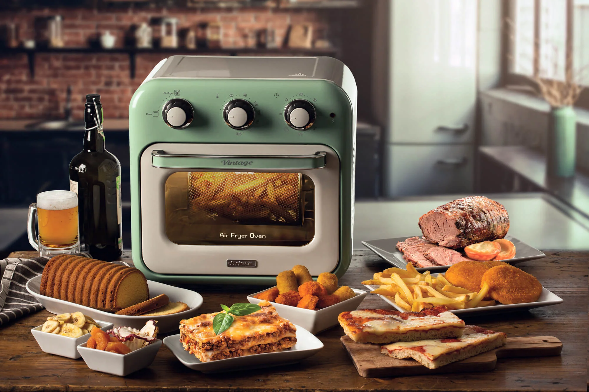 Friggitrice ad aria + Forno Vintage – Verde - immagine 9