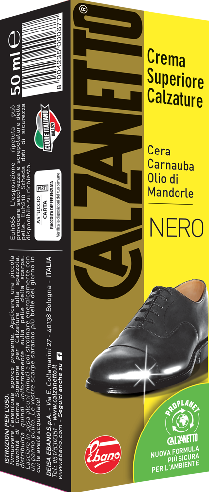 Calzanetto Crema Nero 50ml – Ebano