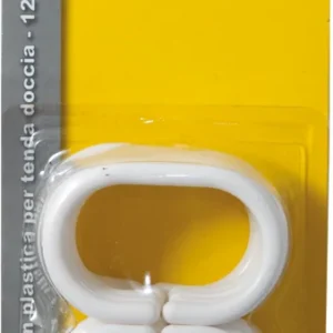 Anelli per Tenda Doccia in PVC Maurer, Confezione da 12 Pezzi