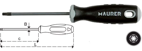 Cacciavite Torx T6 Maurer Plus 4,0x80 mm