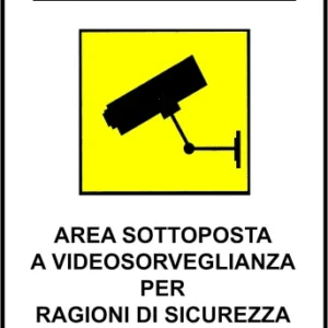 Cartello Area Videosorvegliata 30x20 cm