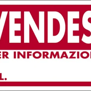 Cartello Segnaletico "Vendesi" in Polipropilene, 30x20 cm