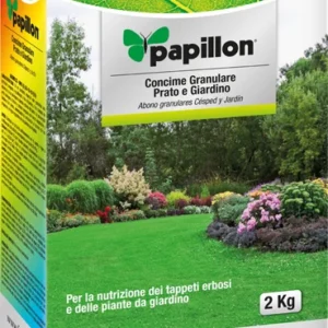 Concime Granulare NPK 20-10-10 per Prato e Giardino, 2 kg - Papillon