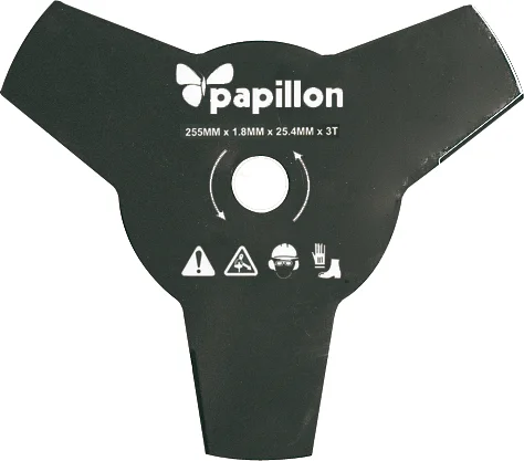 Disco da Decespugliatore in Acciaio 3 Denti Papillon Ø 255 mm