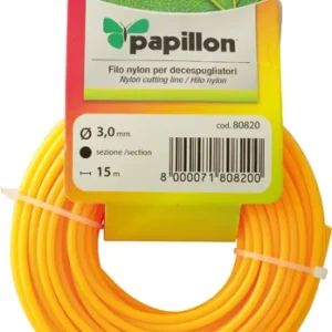 Filo Nylon per Decespugliatore Papillon Tondo 3 mm x 15 m