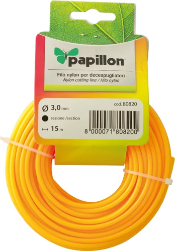 Filo Nylon Tondo per Decespugliatore Papillon 3 mm x 50 m