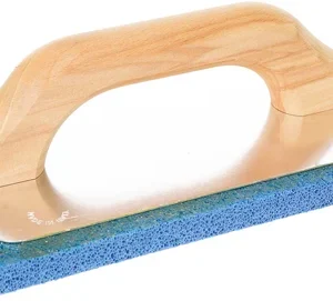 Frattone Maurer in Alluminio con Manico in Legno, Spugna Blu 14mm, 220x140mm