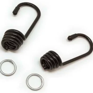 Gancio per Fune Elastica in Ferro Nero Ø 8/10 mm, Blister da 2 Pezzi