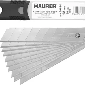 Lame a Spezzare 9 mm per Cutter Maurer, Confezione da 10 Pezzi