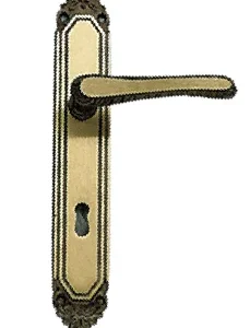Maniglia in Ottone Bronzato con Placca "Export" (Coppia)