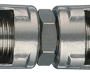 Nipplo con Doppio Dado Capettato per Aria Compressa Ani, Attacco 1/4"