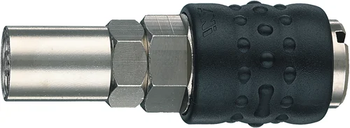 Rubinetto Portagomma per Aria Compressa Ani 6/14 con Sistema Automatico