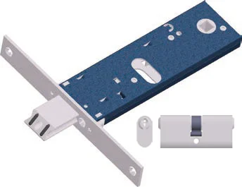 Serratura da Infilare per Fasce Omec 890, Entrata 80mm con Cilindro 54mm