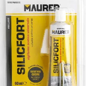 Silicone Acetico Trasparente Maurer Silicfort, 60 ml
