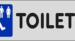 Targa Adesiva "Toilette Disabile" Argento 5x15 cm