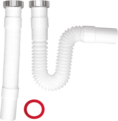 Tubo Flessibile per Lavello con Ghiera Cromata 1 1/4 x 32