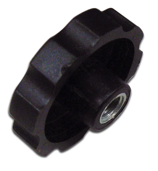 Volantino Femmina in ABS Nero Ø 40 mm, Filettatura 8 MA